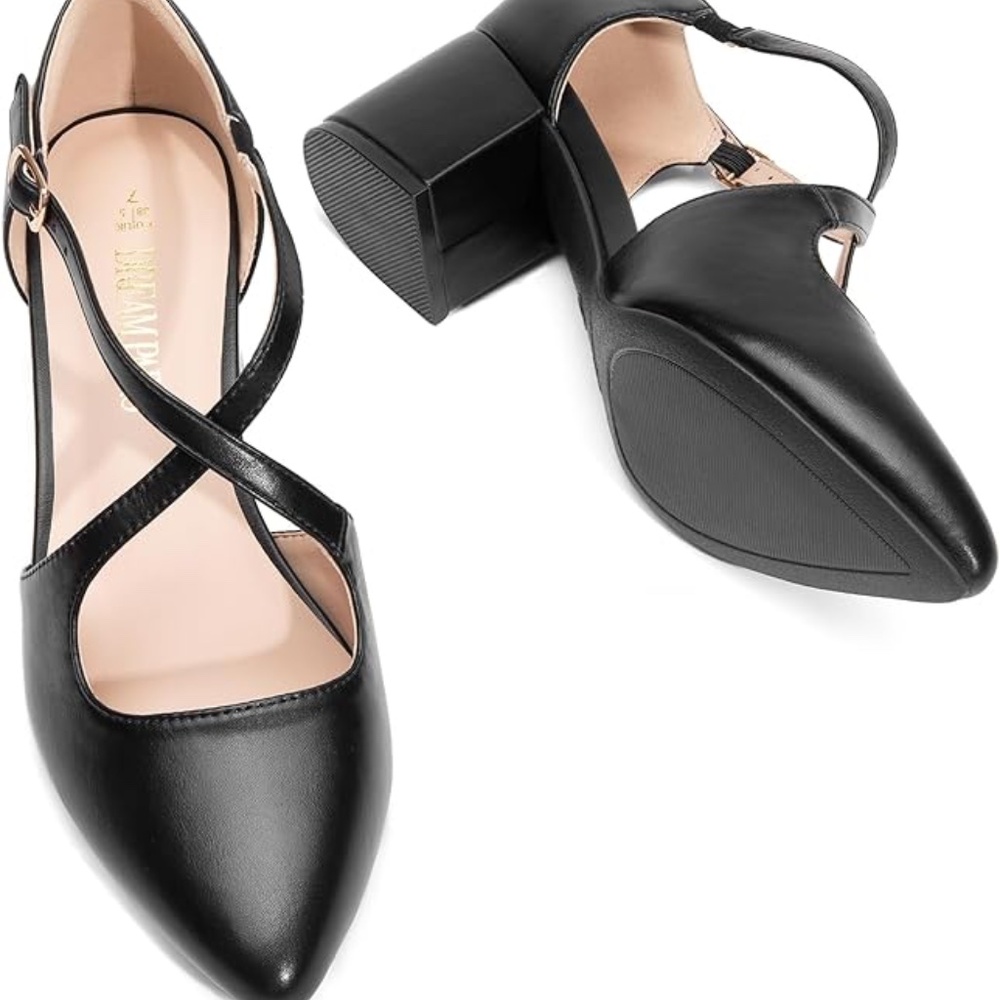 Women's Chunky Heels Dress Pumps